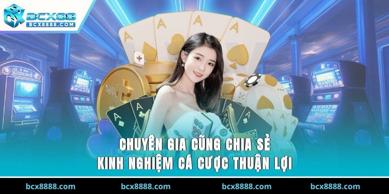 Chuyên gia cũng chia sẻ kinh nghiệm cá cược thuận lợi